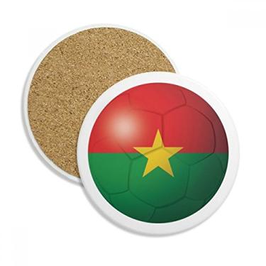 Imagem de Burkina – Caneca de futebol com bandeira nacional Faso