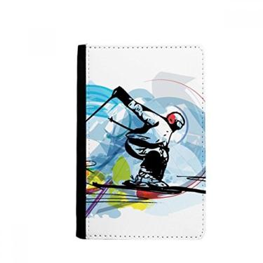 Imagem de Carteira Notecase Burse para atletas de esportes de inverno, ilustração de esqui, ilustração livre, porta-cartões
