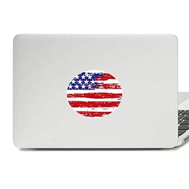 Imagem de Adesivo de vinil com emblema de estrelas e listras Air Brushing Bandeira dos EUA para laptop