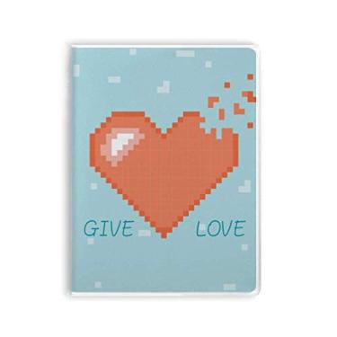 Imagem de Caderno de capa macia com desenho de pixel Desappear Heart Give Love