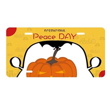 Imagem de DIYthinker Abóbora morcego Halloween Hallowmas placa de carro decoração Dia da Paz