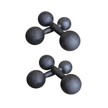 Imagem de Kit Halteres de Ferro Fundido Pintado - Pares de 1 e 2 Kg