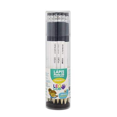 Imagem de Lapis Grafite 2B Madeira Sextavado Leoclean Com Borracha Pote Com 24 Unidades Leoeleo