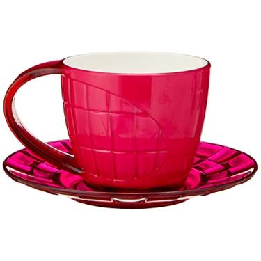 Imagem de Xícara 80ml com Pires, Rosa Transparente, Crippa