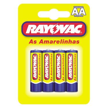 Imagem de Pilha Rayovac as Amarelinhas L6 AA Pequena com 4 1,5V