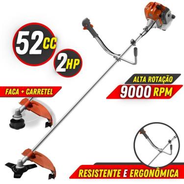 Imagem de Roçadeira Profissional Á Gasolina Tekna RL520ACN-TK 2T 52 Cilindradas Alta Potência 2HP...