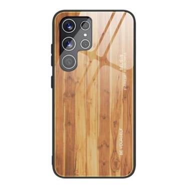 Imagem de Capa de telefone de grão de madeira para Samsung Galaxy S22 S21 S20 FE S10 S9 S8 Plus Note 20 10 9 8 Ultra Plus Capa protetora de vidro temperado, M03, para M33 5G
