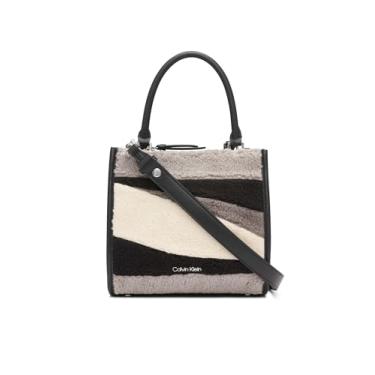 Imagem de Calvin Klein Bolsa tiracolo feminina Sophia com compartimento triplo, multicor, One Size
