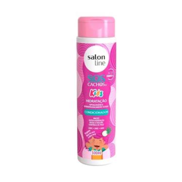 Imagem de Salon Line, Condicionador Infantil, SOS Cachos Kids, Super-Hidratação, Maciez e Controle de Volume, Vegano - Cabelos Ondulados, Cacheados e Crespos, 300 ml