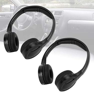 Imagem de LIANGLIDE Fone de ouvido infravermelho para carro, 2 canais, sem fio, infravermelho infravermelho, estéreo, fone de ouvido compatível com encosto de cabeça de carro DVD