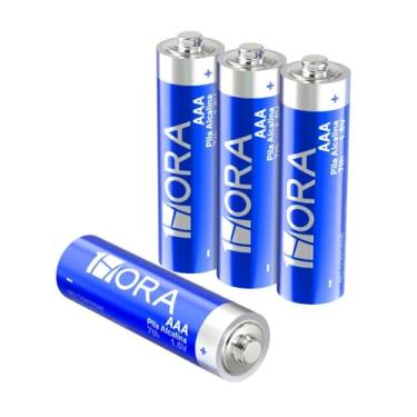 Imagem de Pilha AAA Alcalinas 7th 1 Hora Pacote de 4 unidades 1.5V Alto Desempenho Condutividade Superior Produto Não Recarregável