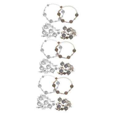 Imagem de SEWACC 30 Peças pulseira de bandeja bandejas metálicas metal decoração bandeja de joias engastes de configuração de pulseira pulseiras de bandeja em branco Moda base Charme Material bisel