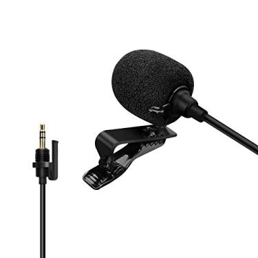 Imagem de comica CVM-SM-O1 Microfone de lapela, microfone condensador de clipe TRS omnidirecional compatível com câmera DSLR BoomX-D/Sennheiser e outros transmissores sem fio, microfone de lapela para gravação