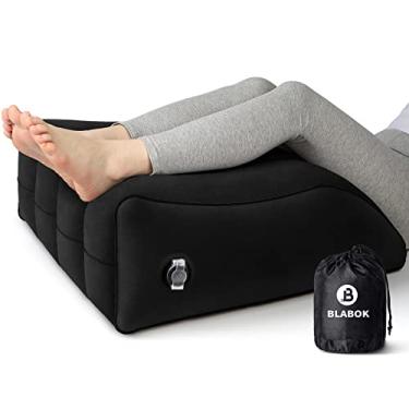 Imagem de Travesseiro de elevação de perna, almofadas de cunha infláveis, almofadas confortáveis para dormir, adequadas para melhorar a qualidade do sono, grávidas, cirurgias e lesões, recuperação (preto)
