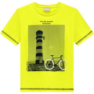 Imagem de Camiseta Menino Milon Em Algodão Estampa Bike Amarela