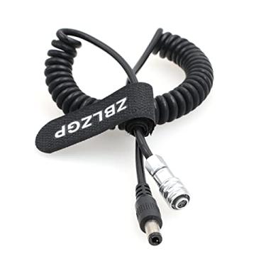 Imagem de ZBLZGP Cabo de alimentação fêmea DC 2,5 mm para Weipu SF610 de 2 pinos para câmera BMPCC 4K Blackmagic Pocket Cinema 4K (cabo enrolado, CC reto 2,5 mm)