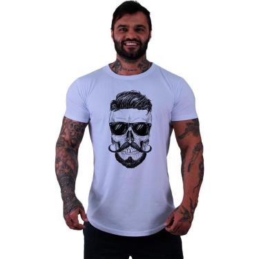 Imagem de Camiseta Longline MXD Conceito Stylish Skull Masculina-Masculino