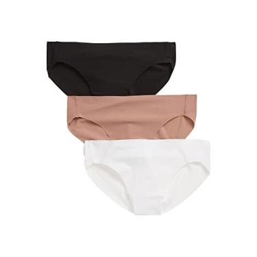 Imagem de Gap Pacote com 3 calcinhas de biquíni invisíveis femininas, Multi, G