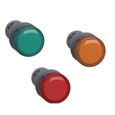 Imagem de Botão XA2 Sinalizador Monob. 22mm C/Led 24VCA/CC - Schneider Vermelho XA2EVB4LC