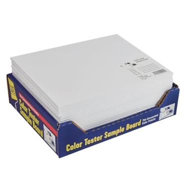 Imagem de FoamPRO Placa de amostra para testador de 120 cores - Placas de amostra de tinta para comparação e combinação de cores - Folhas de teste de tinta de parede portáteis - pacote com 24
