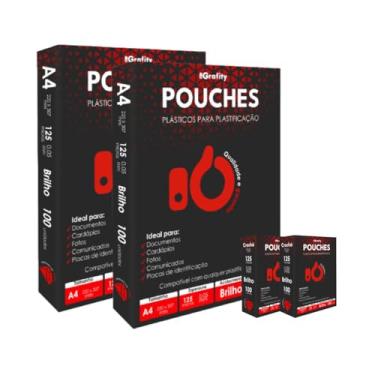 Imagem de Plastico Plastificação 400 Grafity 2 Cento crachá e 2 Cento A4 0,05mm 125 Micras