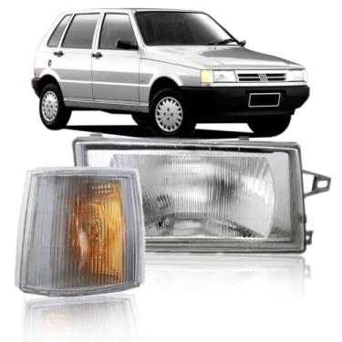 Imagem de Farol Uno + Pisca Cristal 1991 92 93 95 96 97 98 99 2000 01 2002 LD