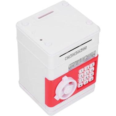 Imagem de Mini Cofre Eletrônico Digital Senha 4 Dígitos Notas E Moedas (branco)