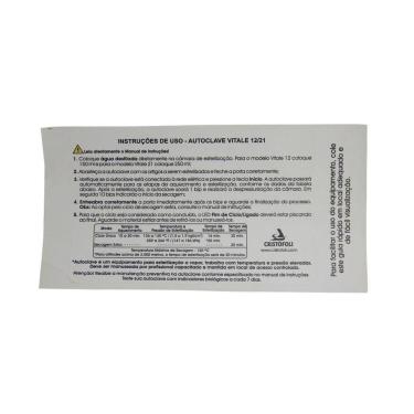 Imagem de Etiqueta Instruções de Uso Cristofóli Auto Colante