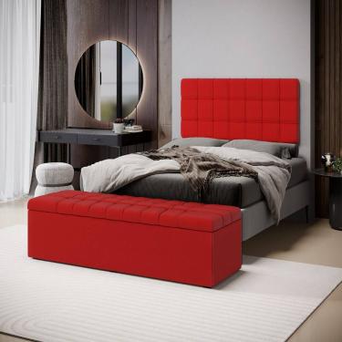 Imagem de Kit Painel Rana 160 e Calçadeira Alpha Couro Aradecor