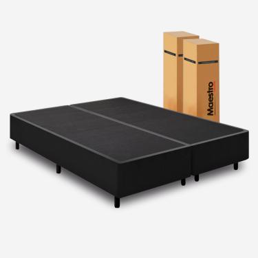 Imagem de Cama Box King Desmontável (na caixa) 193x203x40m - Maestro Colchões cor: Preto Suede