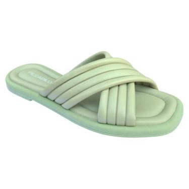 Imagem de Piccadilly, Rasteira Feminina Piccadilly Wide Fit Verde 532002-7 Tamanho:35;Cor:Verde