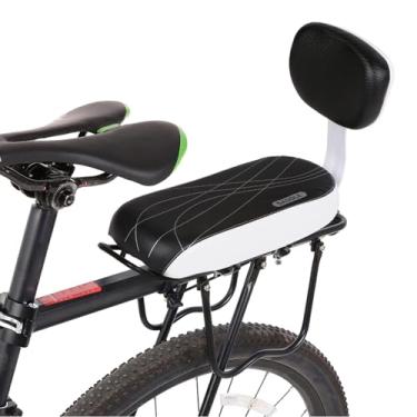 Imagem de Kit de Assento de Bicicleta Infantil, Campainha, Apoio para Os Pés, Alça, Suporta até 45 Kg, Dobrável, Cabe na Maioria das Bicicletas, para Segurança Infantil (Branco)