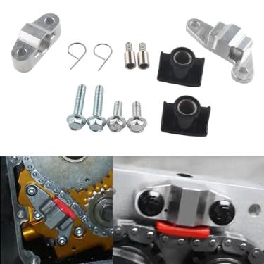 Imagem de FINMOKAL Kit de tensor de corrente de came hidráulica conjunto de ajustador tensor externo interno compatível com Harley Twin Cam Road King Glide Electra Glide Street Glide 2007-2017 (prata + preto)