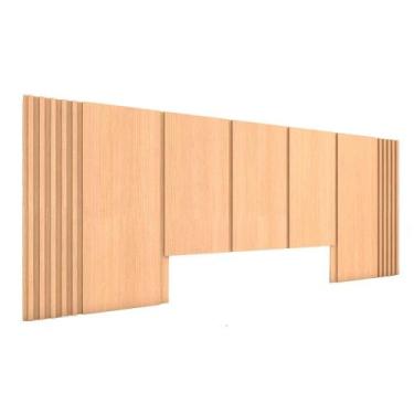 Imagem de Cabeceira Cama King Ripada 3,0m CA 100% MDF Casa Lar - Casa Lar Dormit