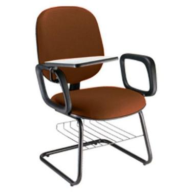 Imagem de Cadeira Universitária com prancheta para Escolas Linha Uno Marrom - De