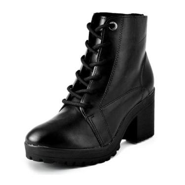 Imagem de Coturno Feminino Salto Via Marte 23-4601, Preto, 36