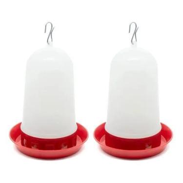Imagem de Kit Comedouro e  Bebedouro Cocho Codorna Pintinho Galinha Frango - ORN