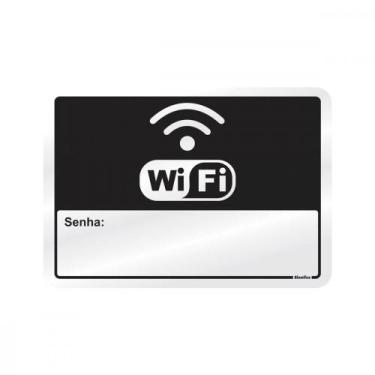 Imagem de Placa Sinalizacao Aluminio 16X23 ''Wifi Insira Senha'' 150Ar - SINALIZ