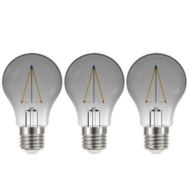 Imagem de Lâmpada Led Fumê 30W Iluminação Kit 3 unid. Decorativa Vintage Branco 