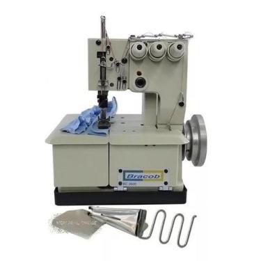 Imagem de Galoneira 3 Agulhas Semi Industrial 250w + Aparelho Viés - Bracob, 110