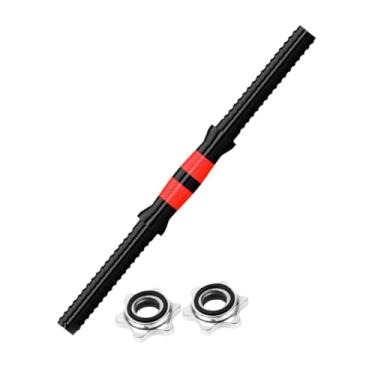 Imagem de Colaxi Halteres Haste com 2 Porcas Equipamento de Fitness Powerlifting Alças Roscadas Halteres Pesos Conjunto para Exercícios Acessórios de Ginástica, Comprimento Total
