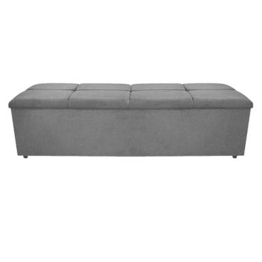 Imagem de Calçadeira Munique 160 cm Queen Size Suede Cinza AM Decor