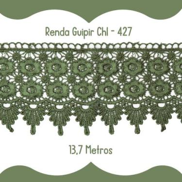 Imagem de Renda Guipír Verde Boldo - Rolo Com 13,7 Metros - Chl427 - Nybc