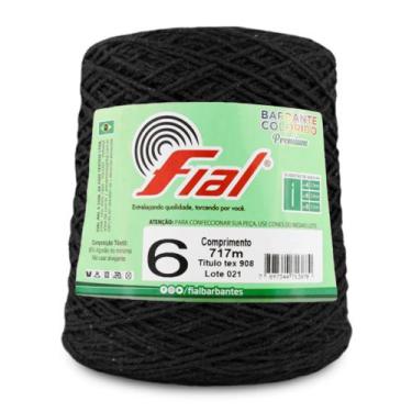 Imagem de Barbante Colorido Fial Nº6 717m, 99 Preto