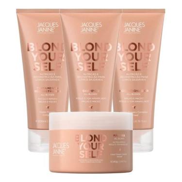 Imagem de Kit Jacques Janine Blond Yourself Shampoo Condicionador 200ml Máscara 