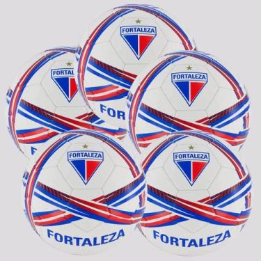 Imagem de Kit 5 Bolas Fortaleza Estádios 24 Campo Branca - Sportcom, 05
