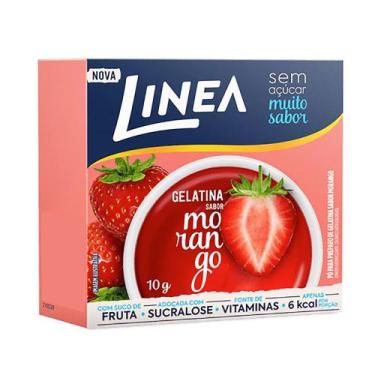 Imagem de Gelatina Sabor Morango Zero Açúcar Linea 10g