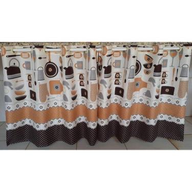 Imagem de Cortina De Pia 2,40 X 0,80 Em Oxford Com Ilhós Para Varão Simples - JU