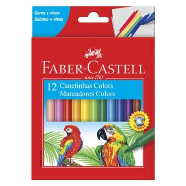 Imagem de Canetinha Hidrográfica 12 Cores FABER CASTELL Hidrocor Color - Faber-C