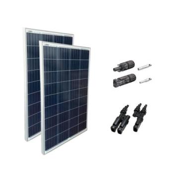 Imagem de Kit Painel Placa Energia Solar 2x60Wp e Mc4 Home Camping - Resun